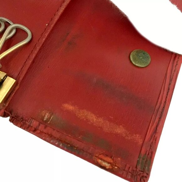 652144AP (C1) Louis Vuitton Key Case 6 Ring Red Epi Leather - Picture 7 of 9